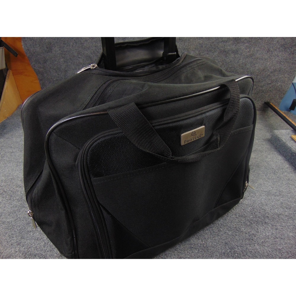 Protege Rolling Underseat Bag Mens Black Solid Travel Carry On Luggage 7117010